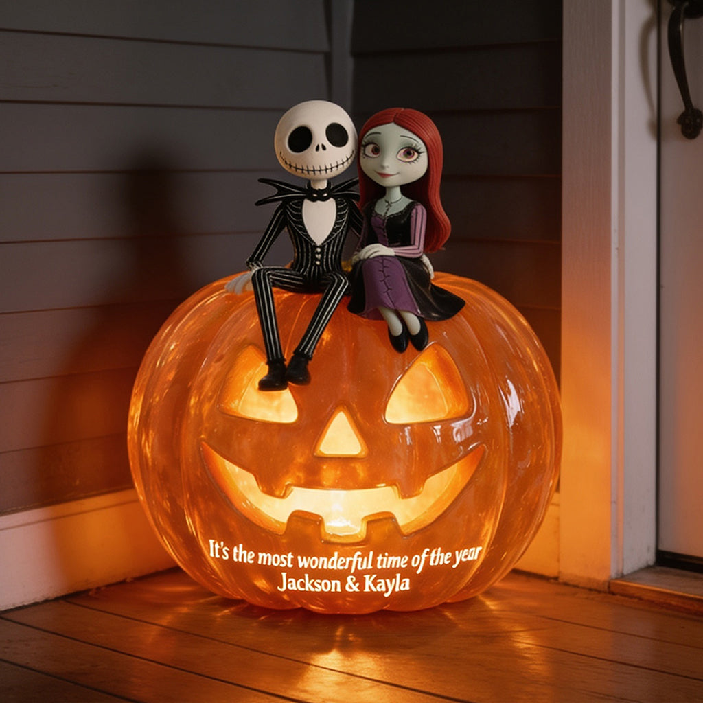 The Most Wonderful Time Of The Year - Personalized Nightmare Solar Acrylic Light