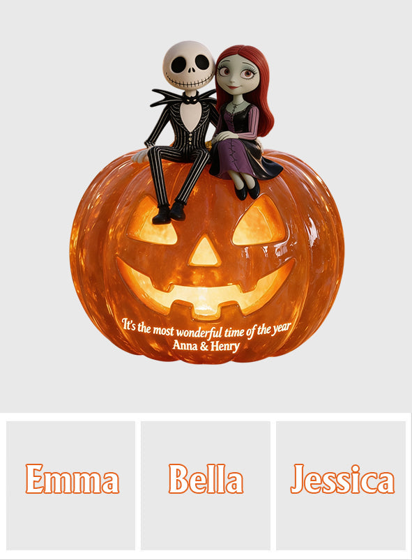 The Most Wonderful Time Of The Year - Personalized Nightmare Solar Acrylic Light