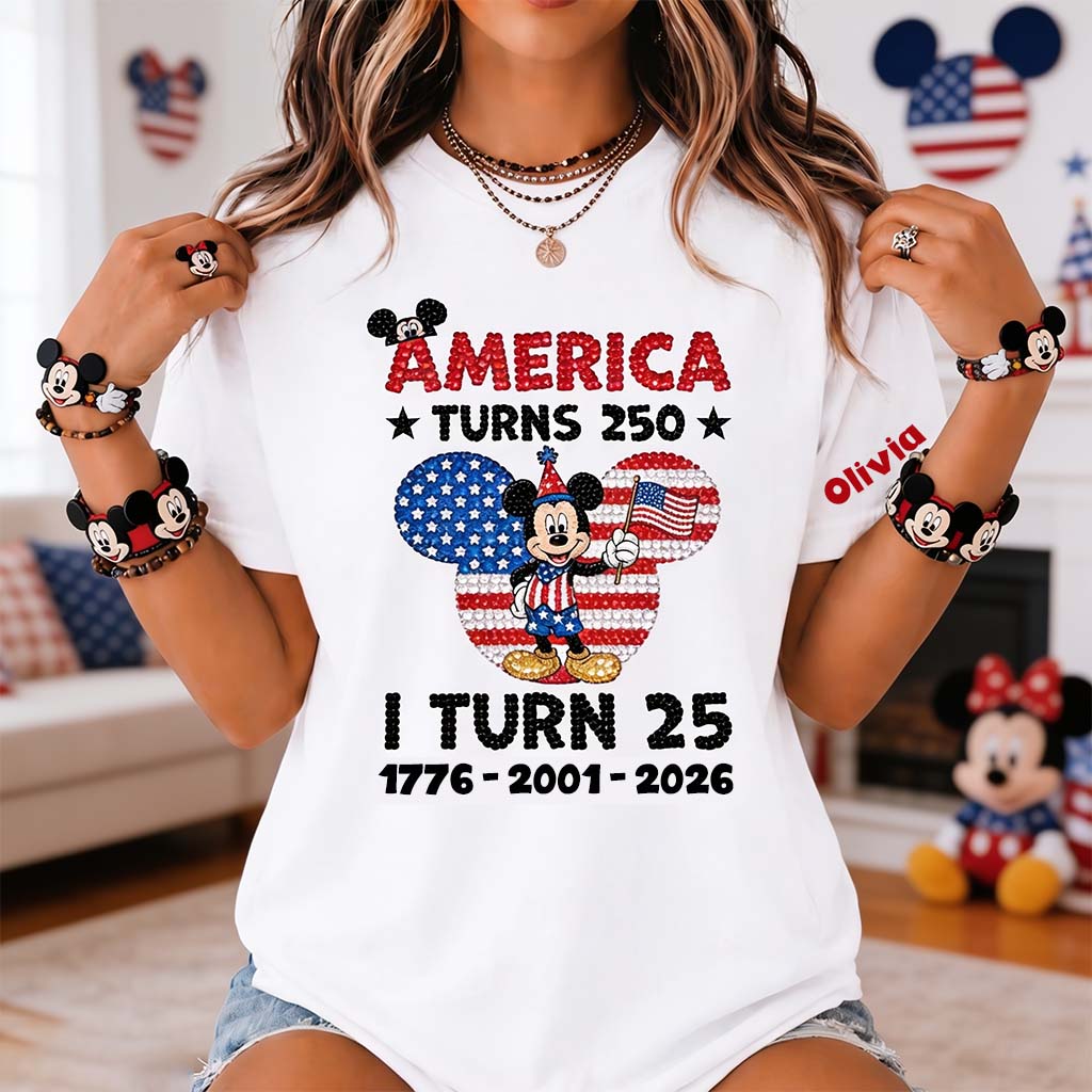 USA Celebration And Birthday - Personalized Mouse All Over Shirt