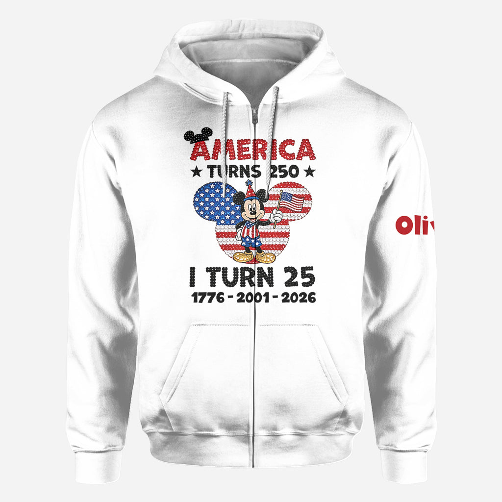 USA Celebration And Birthday - Personalized Mouse All Over Shirt