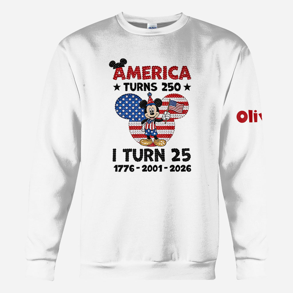 USA Celebration And Birthday - Personalized Mouse All Over Shirt