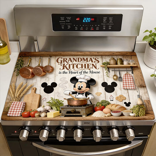 Cute Mouse Chef Stove Top Cover for Electric Stove - Personalized Mouse Stove Top Cover