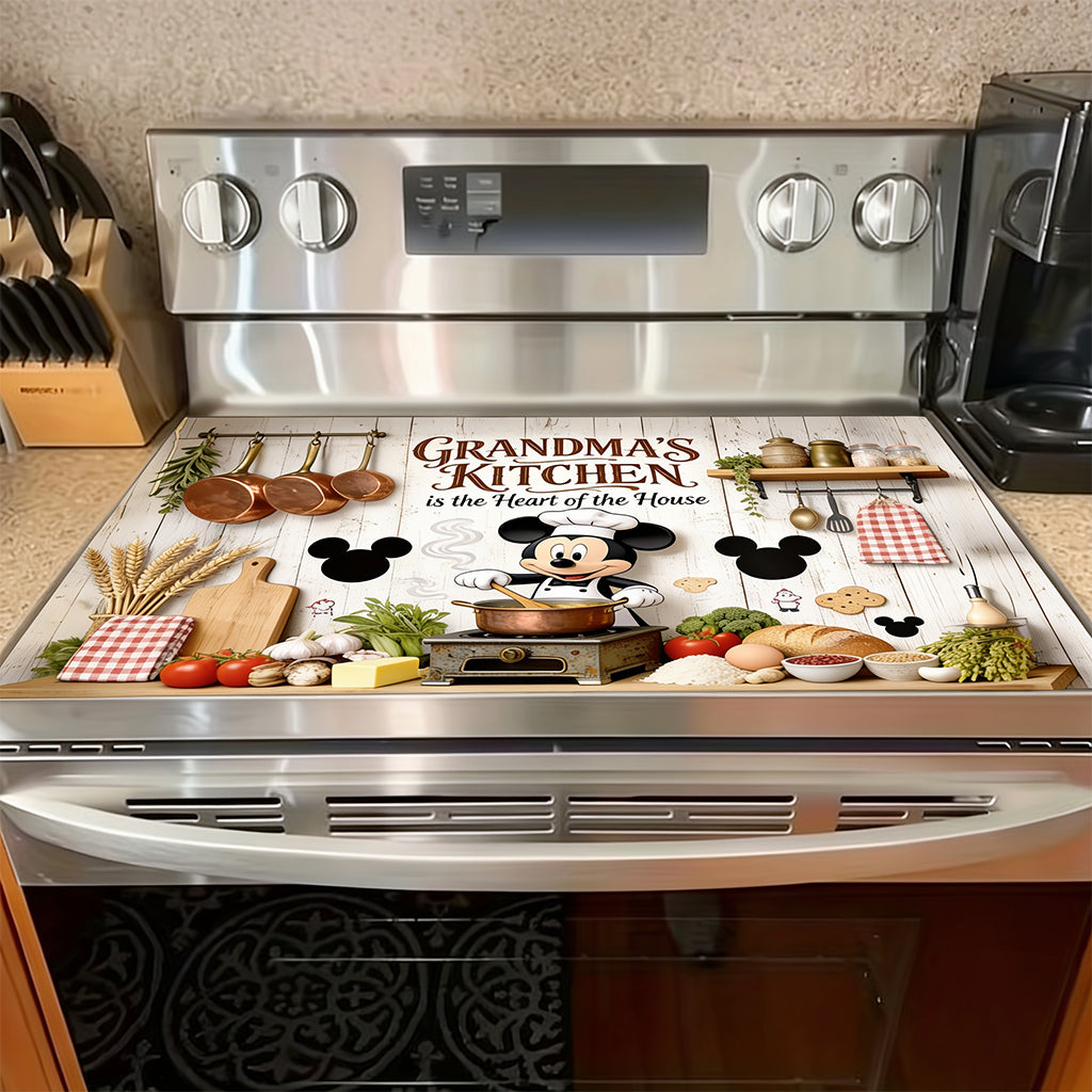 Cute Mouse Chef Stove Top Cover for Electric Stove - Personalized Mouse Stove Top Cover