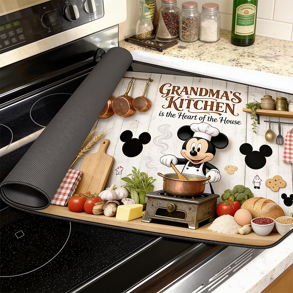 Cute Mouse Chef Stove Top Cover for Electric Stove - Personalized Mouse Stove Top Cover