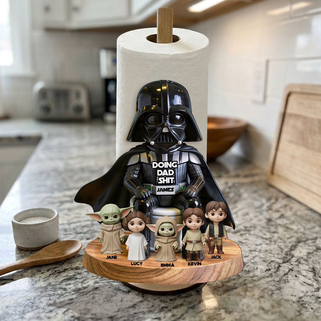 Doing Dad Shit - Personalized The Force Paper Towel Stand