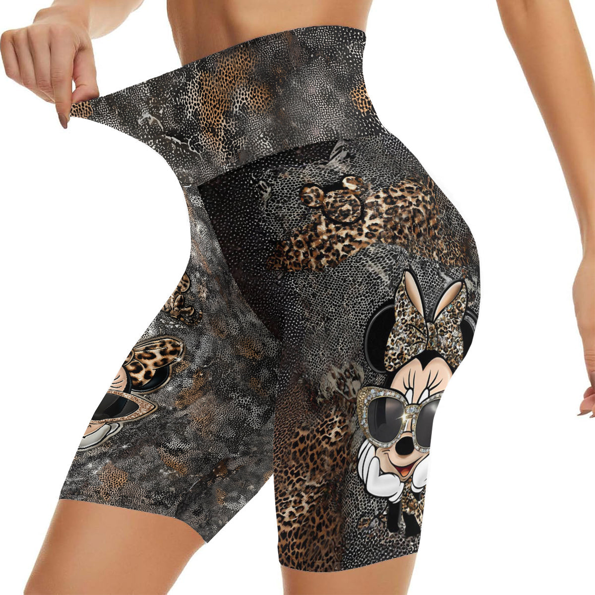 Cool Mouse - Personalized Mouse High-Waisted Biker Shorts