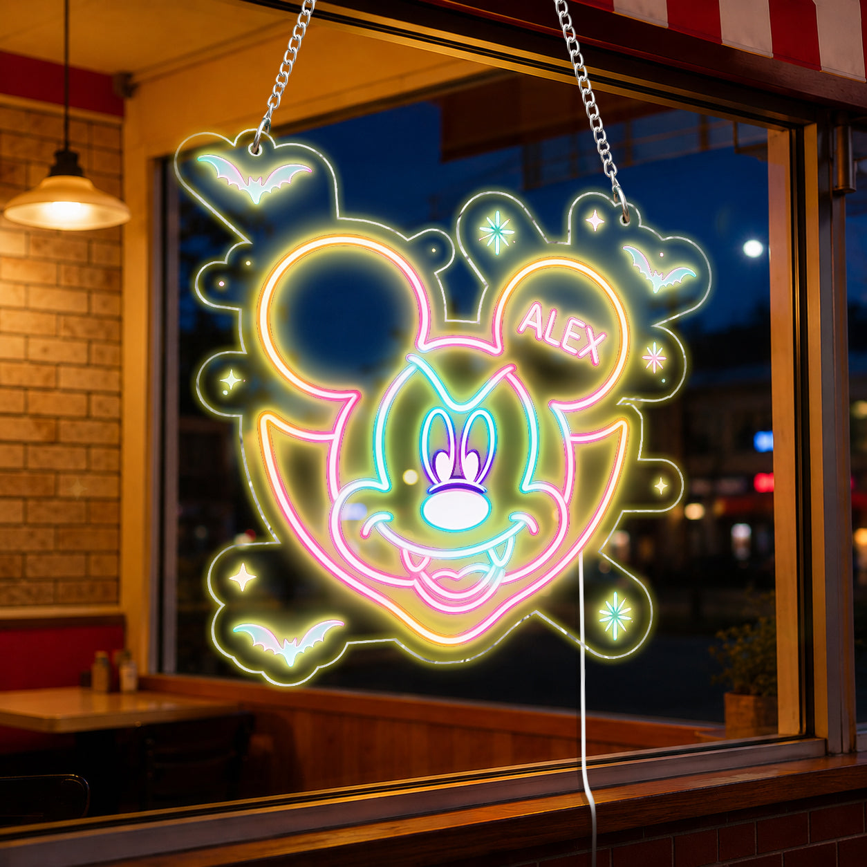 Halloween Vibes - Personalized Mouse Neon LED Light Sign