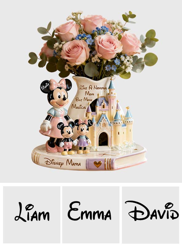 Magical Mom - Personalized Mouse Custom Shape Acrylic Flower Vase