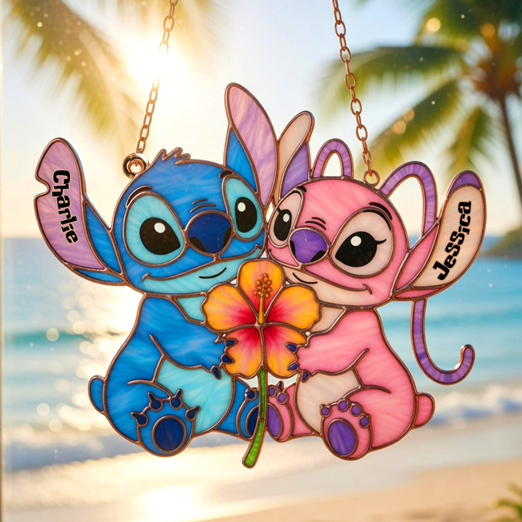 Ohana Means Family - Personalized Ohana 3D Printed Glass Suncatcher