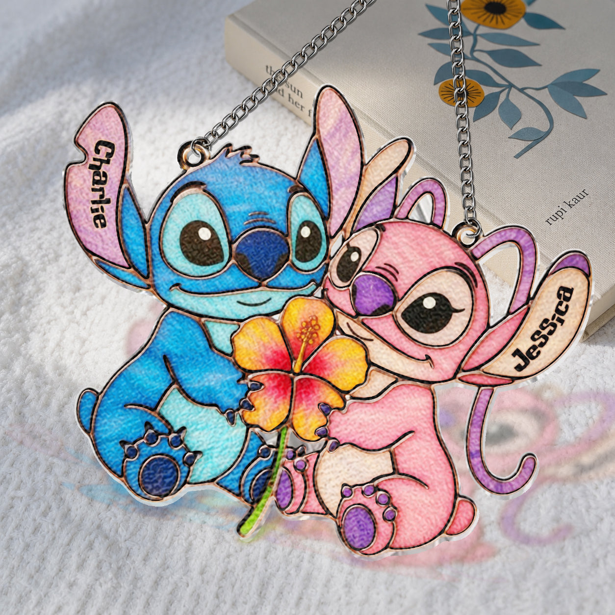 Ohana Means Family - Personalized Ohana 3D Printed Glass Suncatcher