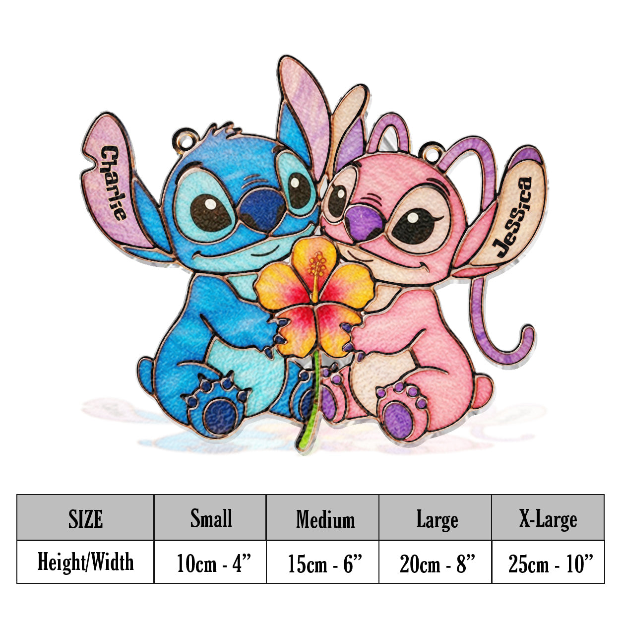Ohana Means Family - Personalized Ohana 3D Printed Glass Suncatcher