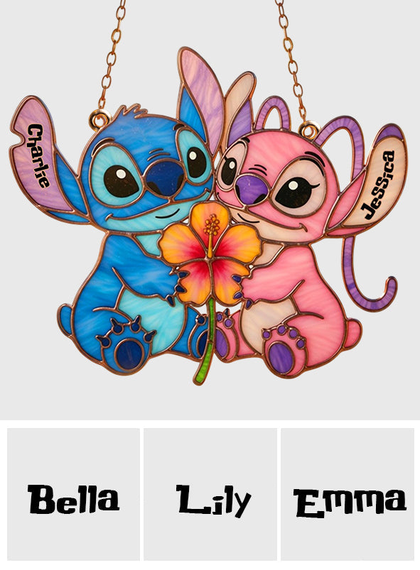 Ohana Means Family - Personalized Ohana 3D Printed Glass Suncatcher