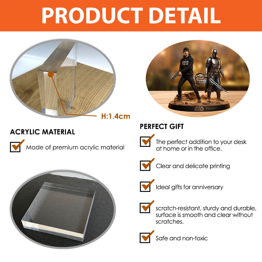 Custom From Any Photo - Personalized The Force Custom Shaped Acrylic Plaque
