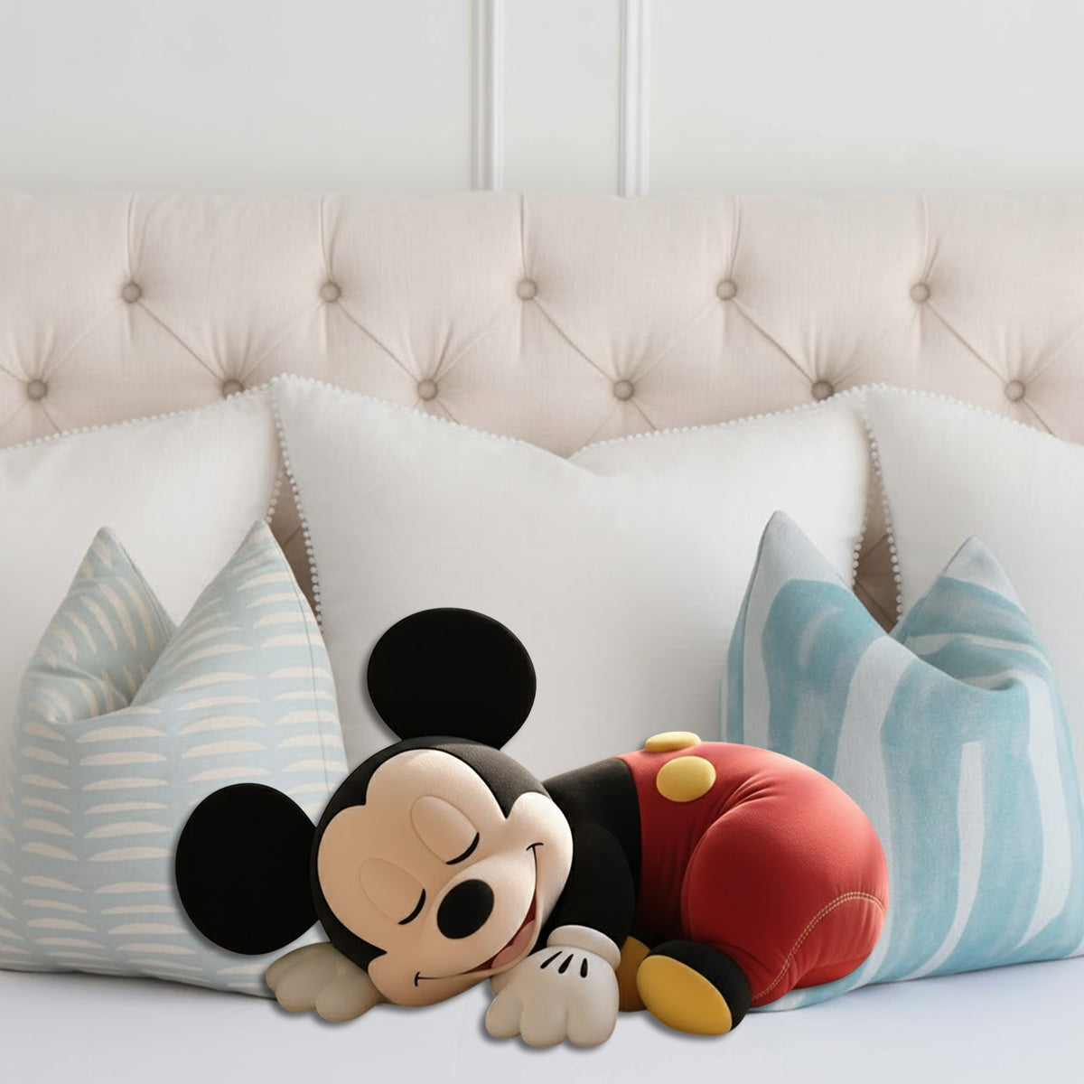 Sleeping Mouse - Personalized Mouse Faux Fur Shaped Pillow