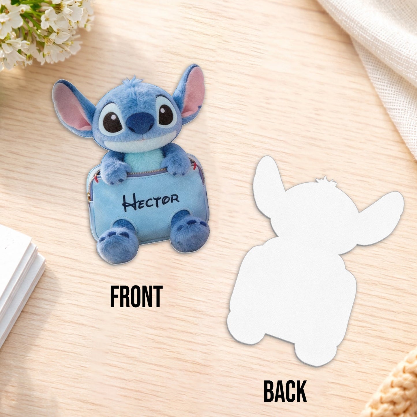 Ohana Means Family - Personalized Ohana Changeable Leather Patch Backpack