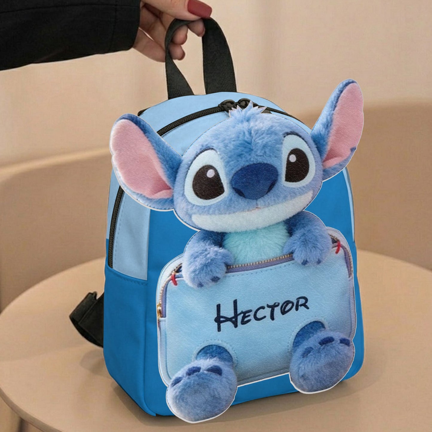 Ohana Means Family - Personalized Ohana Changeable Leather Patch Backpack