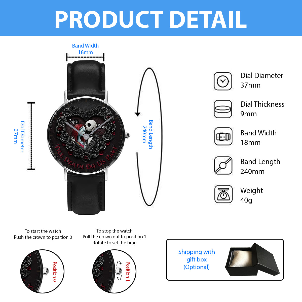 Till Our Last Breath - Personalized Nightmare Hand Watch