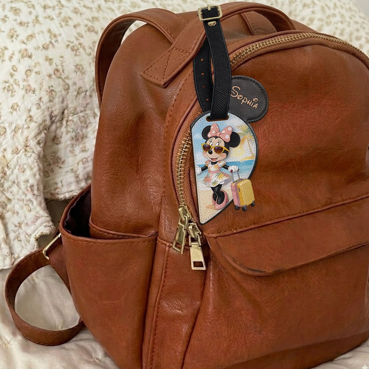 Traveling Mouse Couple - Personalized Mouse Luggage Tag