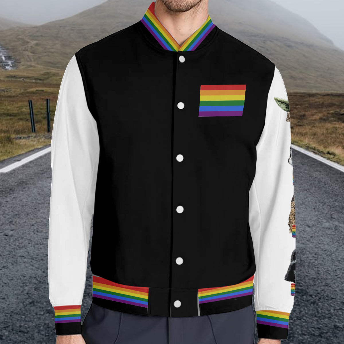 May The Pride Be With You - Personalized LGBT Support Varsity Jacket