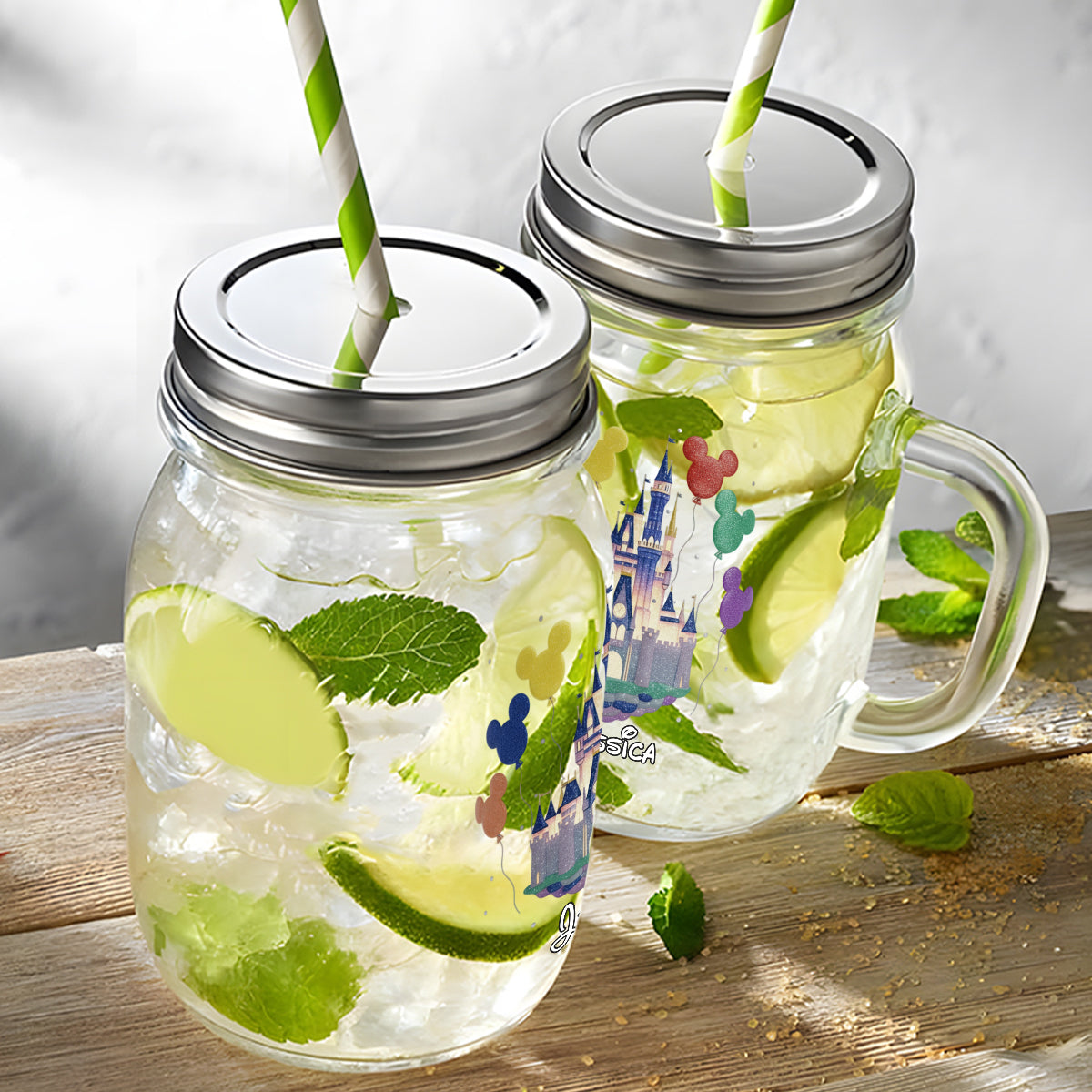 The Magical Castle - Personalized Mouse Mason Jar Cup