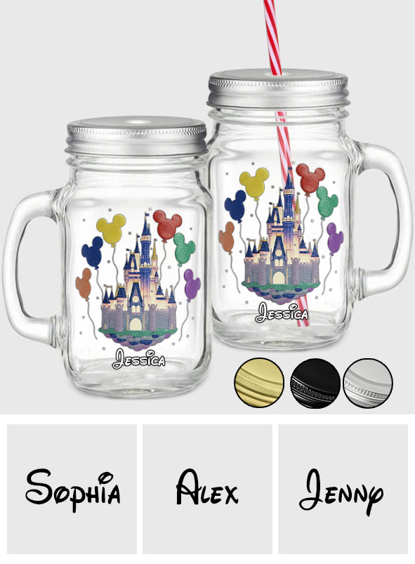 The Magical Castle - Personalized Mouse Mason Jar Cup