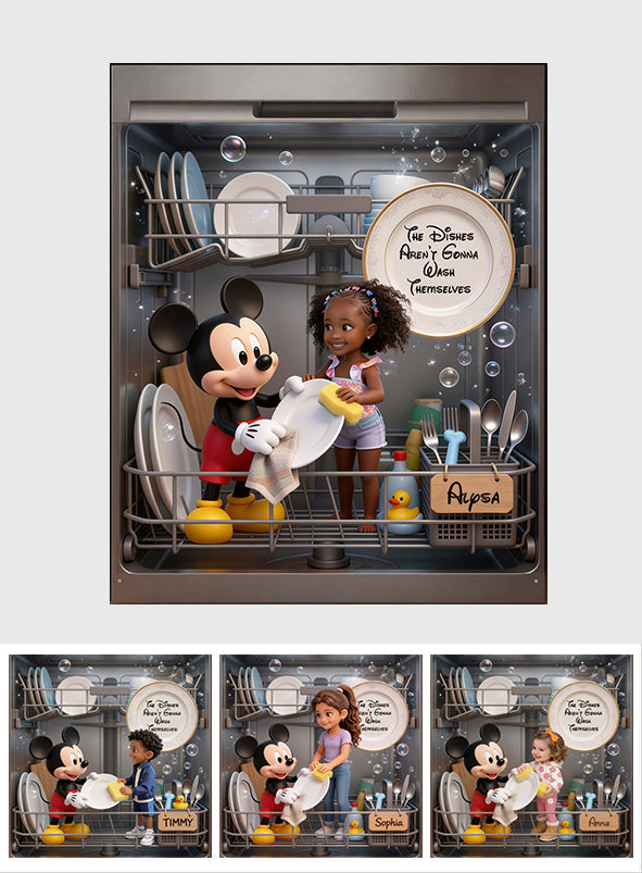 Wash Dishes Together - Personalized Mouse Dishwasher Cover