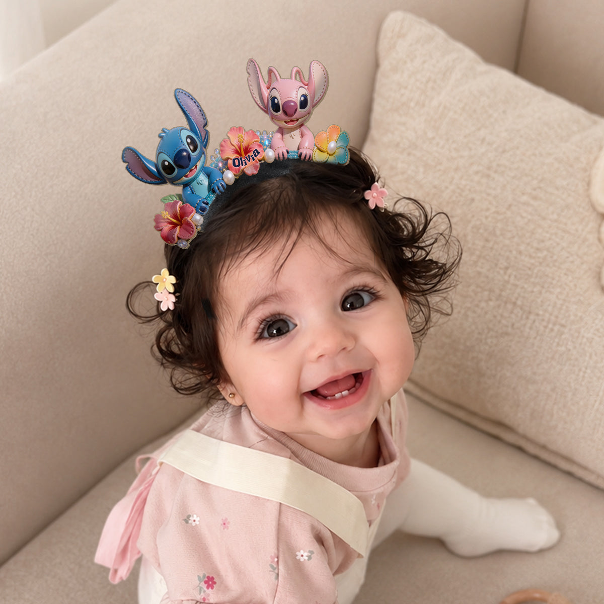 Ohana Hawaii Monster - Personalized Ohana Shaped Leather Headband