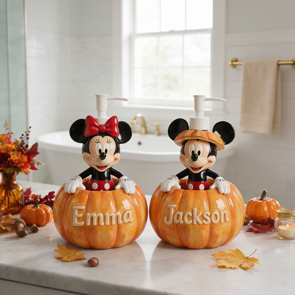 Pumpkin Peekaboo - Personalized Mouse Pump Dispenser