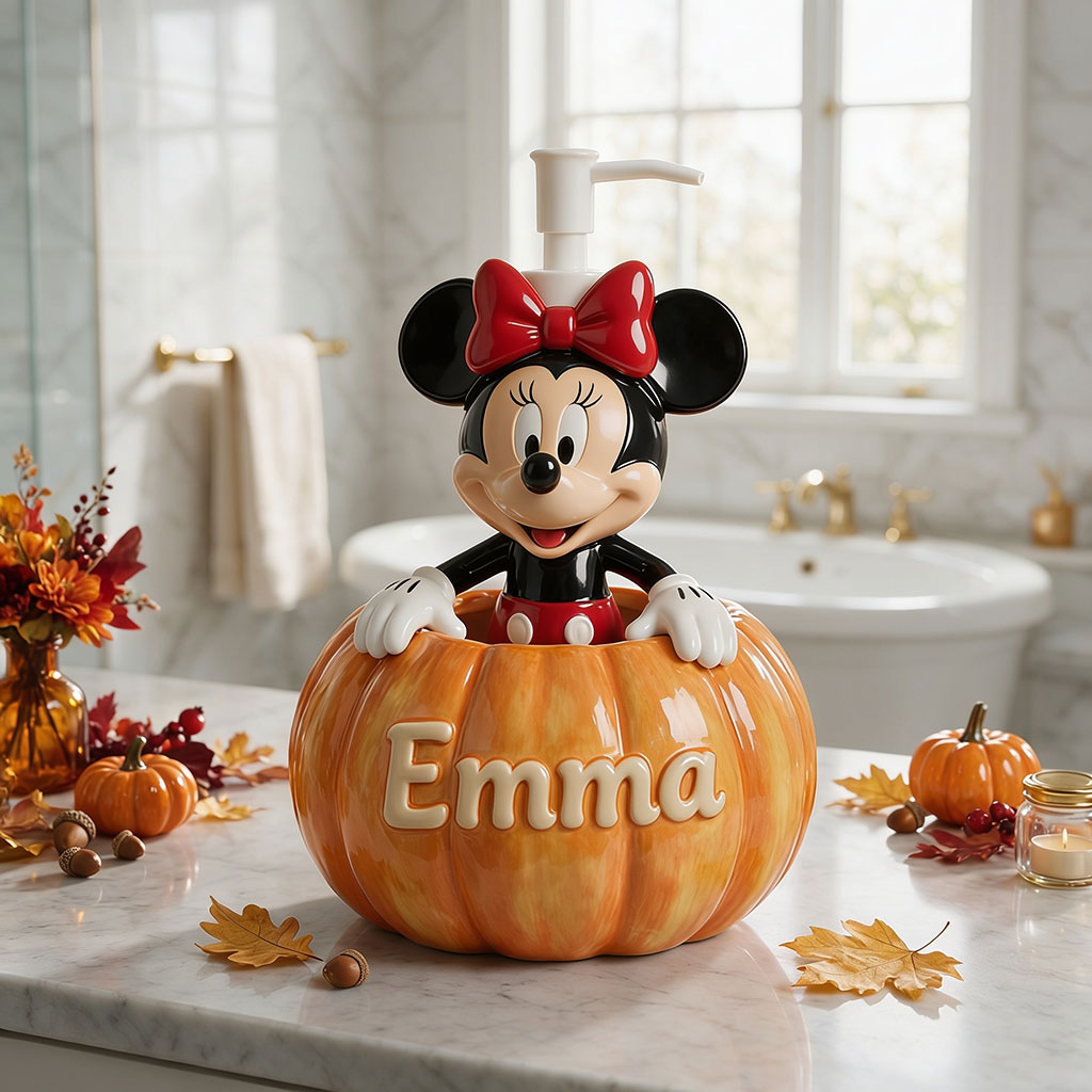 Pumpkin Peekaboo - Personalized Mouse Pump Dispenser