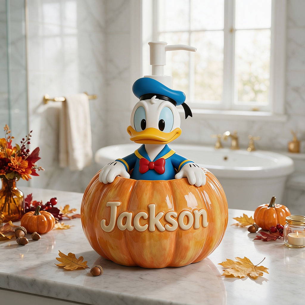 Pumpkin Peekaboo - Personalized Mouse Pump Dispenser