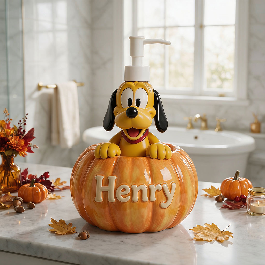 Pumpkin Peekaboo - Personalized Mouse Pump Dispenser