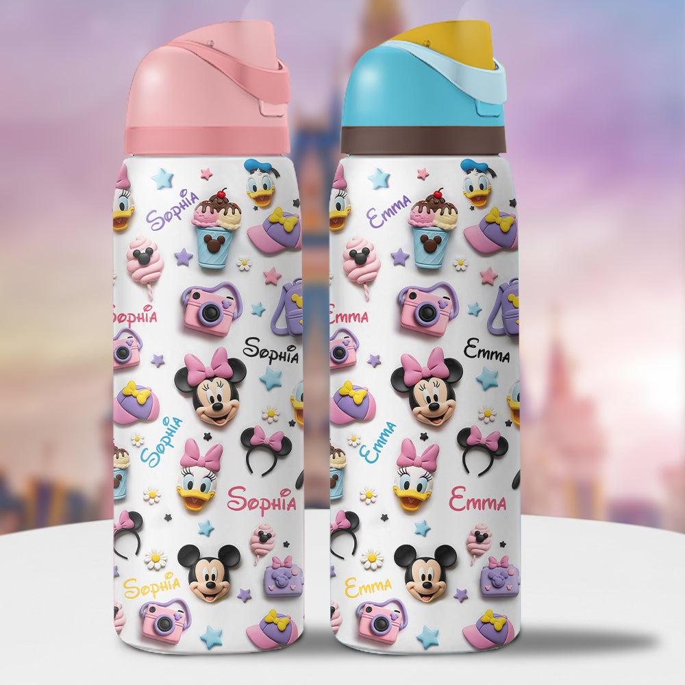 Magical World - Personalized Mouse 2-In-1 Spout Water Bottle