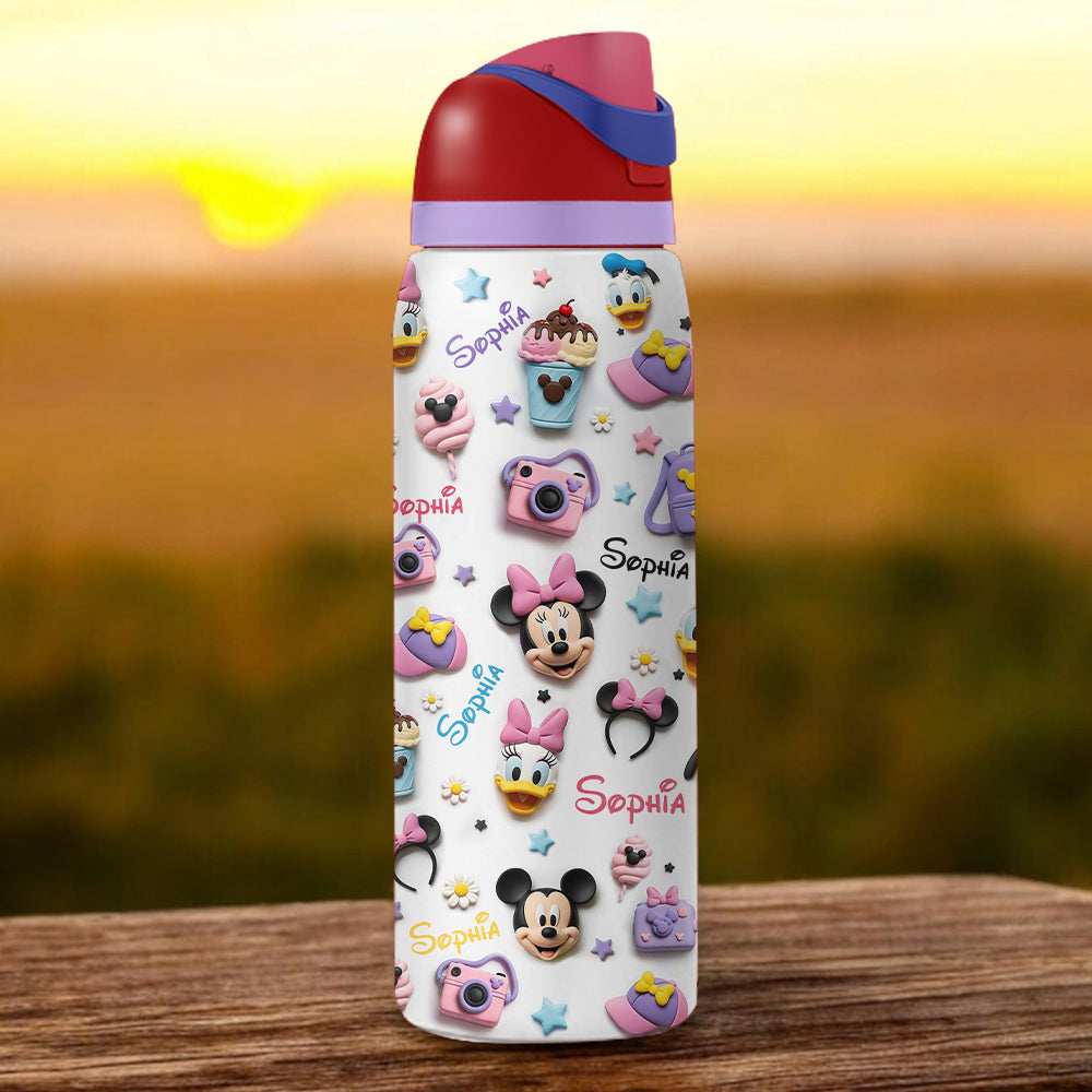 Magical World - Personalized Mouse 2-In-1 Spout Water Bottle
