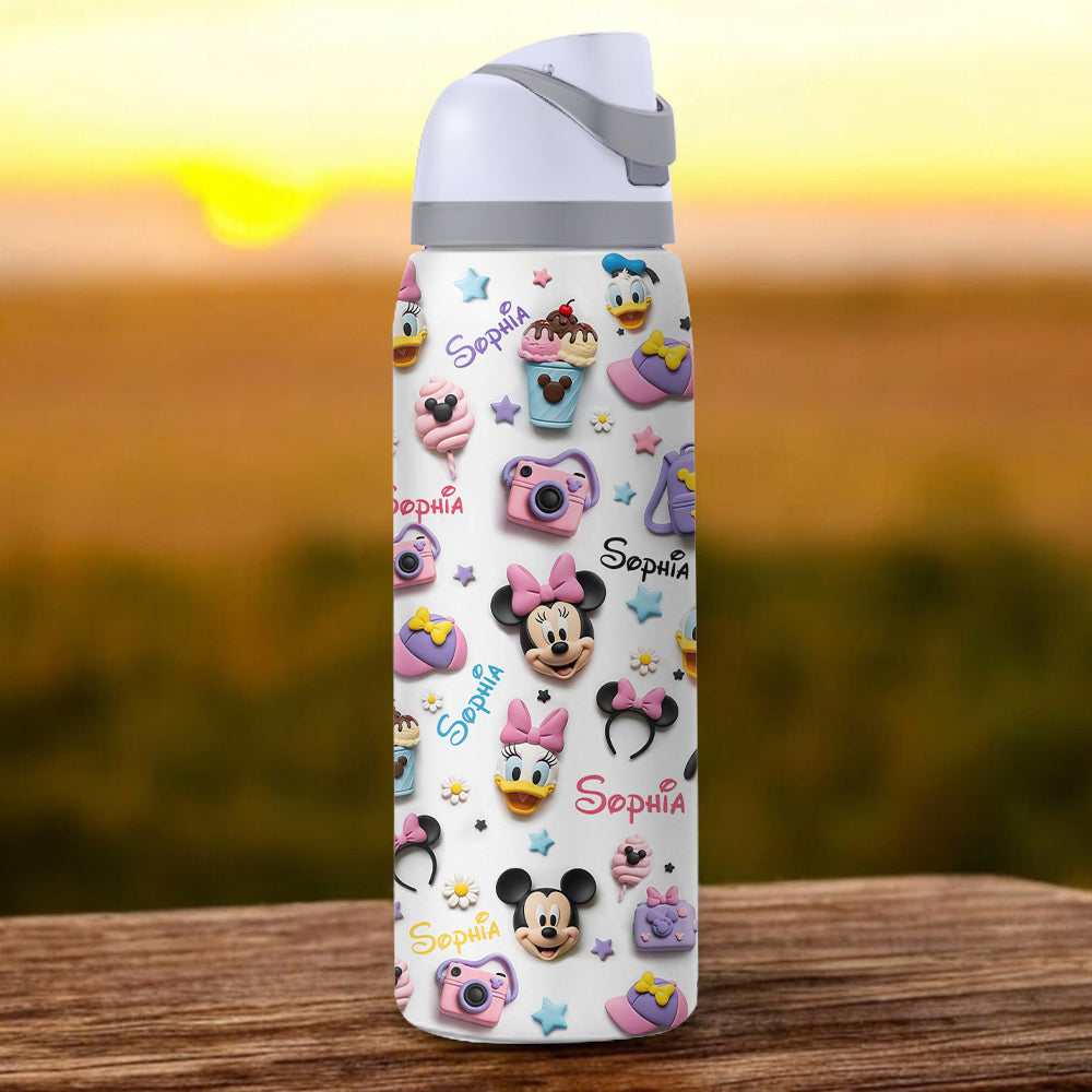 Magical World - Personalized Mouse 2-In-1 Spout Water Bottle