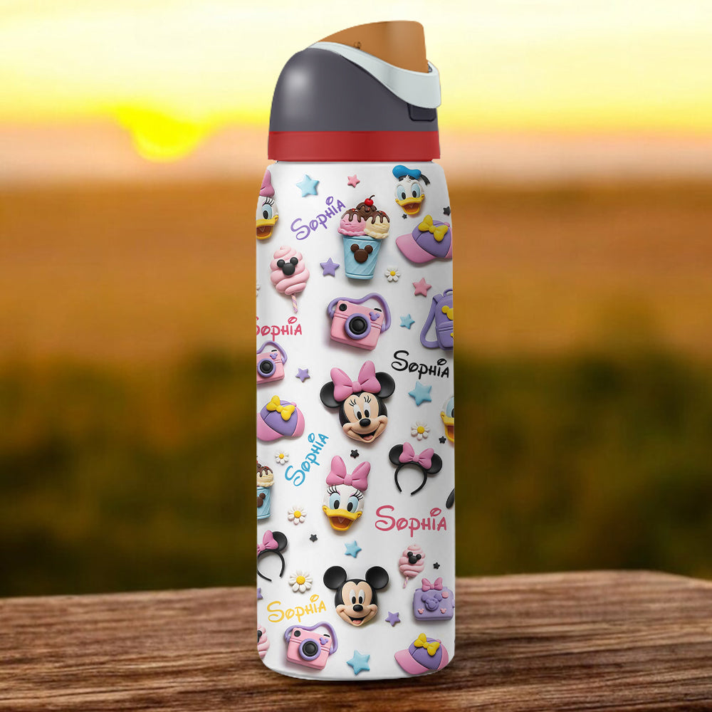Magical World - Personalized Mouse 2-In-1 Spout Water Bottle