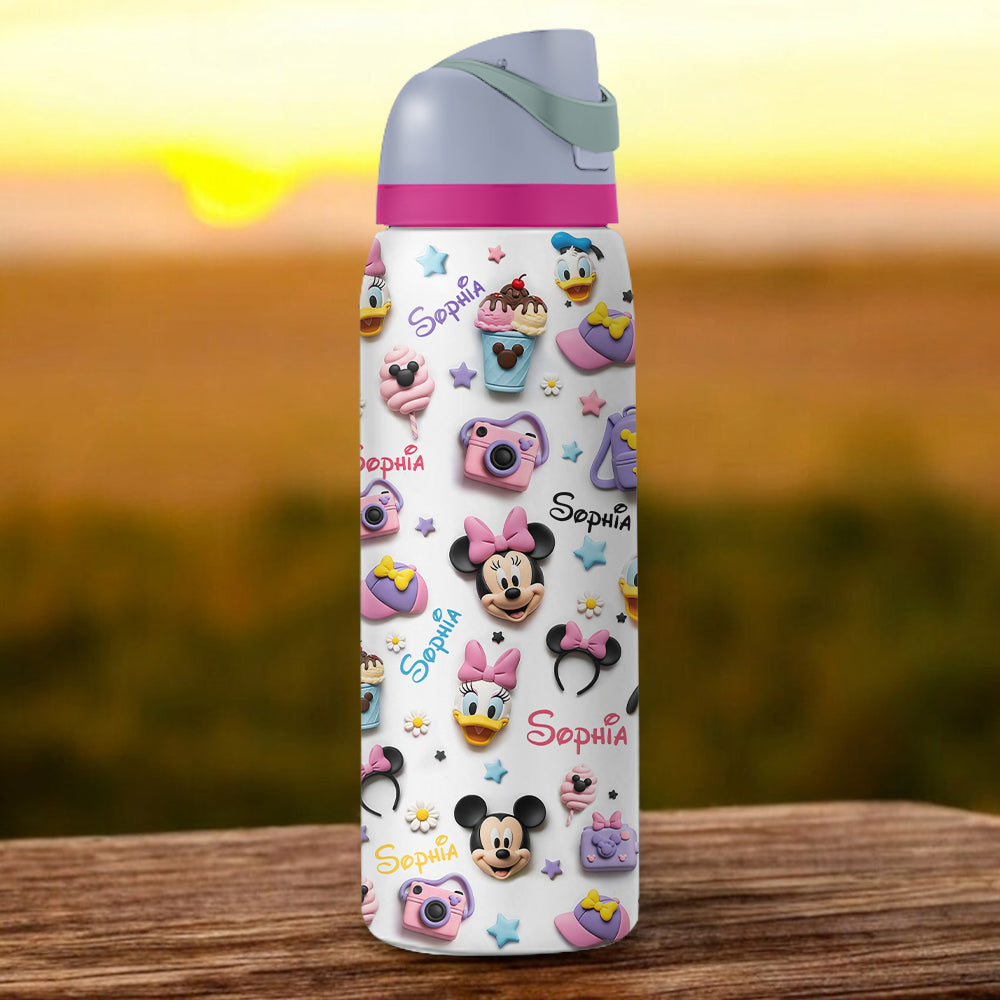 Magical World - Personalized Mouse 2-In-1 Spout Water Bottle