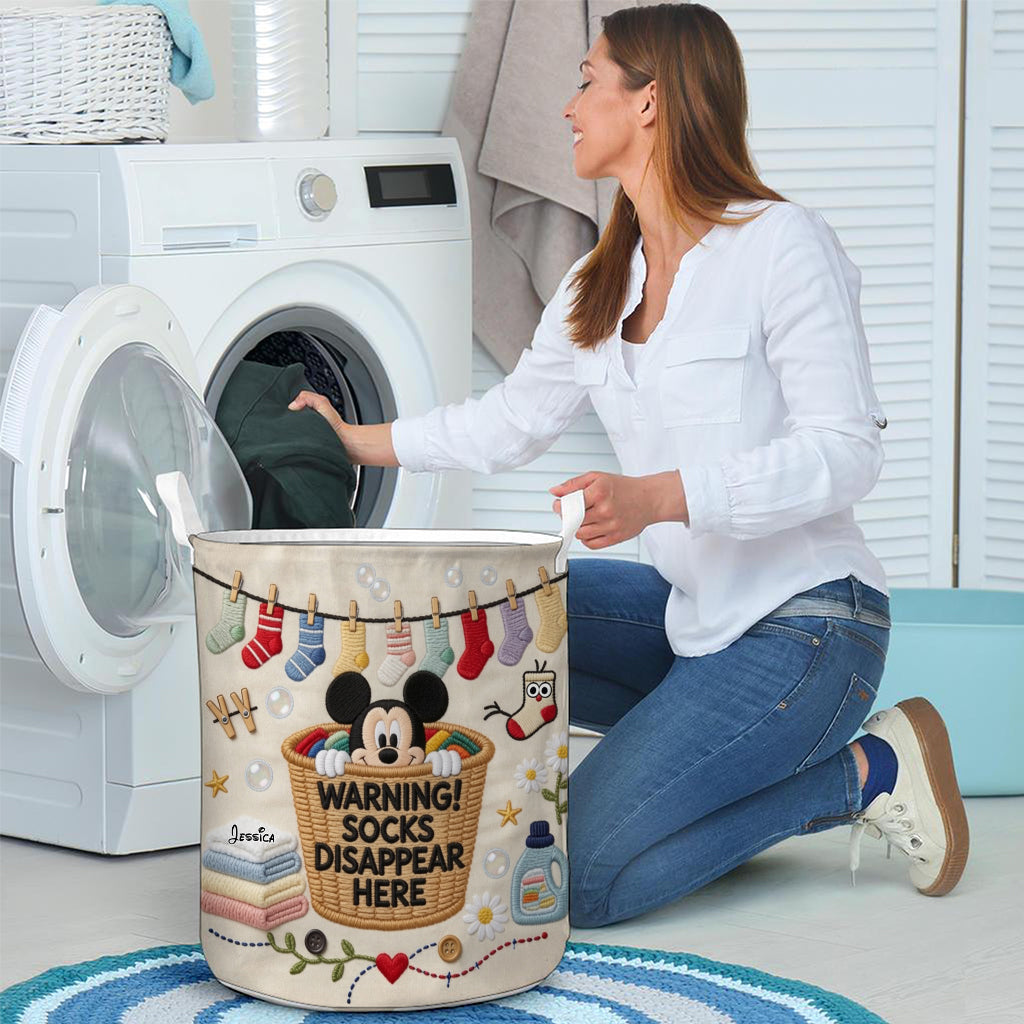 Socks Disappear Here - Personalized Mouse Storage Basket