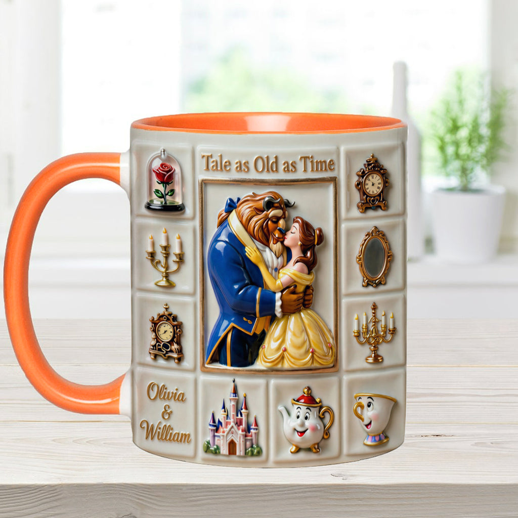 Tale As Old As Time - Personalized Beauty And The Beast Accent Mug