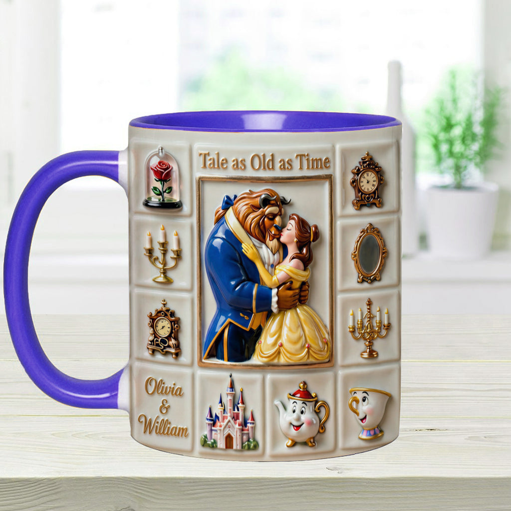 Tale As Old As Time - Personalized Beauty And The Beast Accent Mug