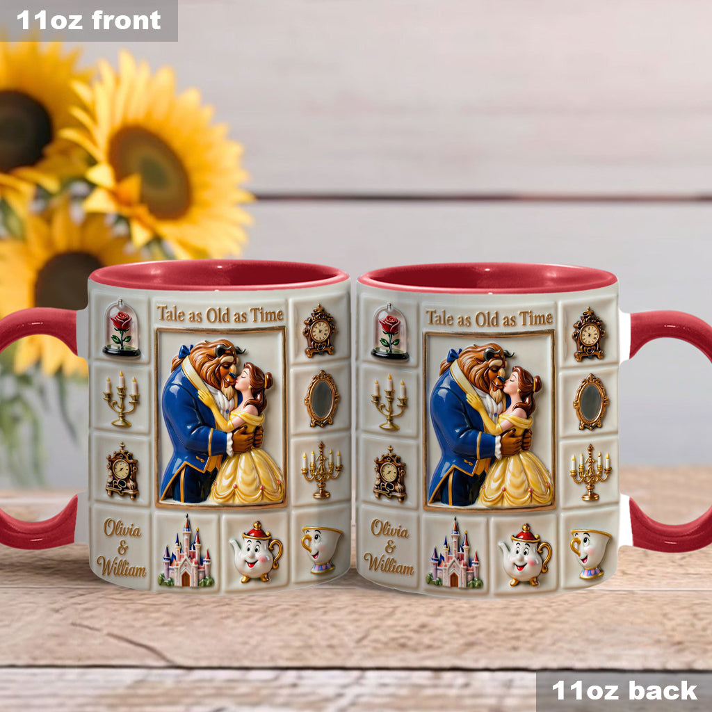 Tale As Old As Time - Personalized Beauty And The Beast Accent Mug