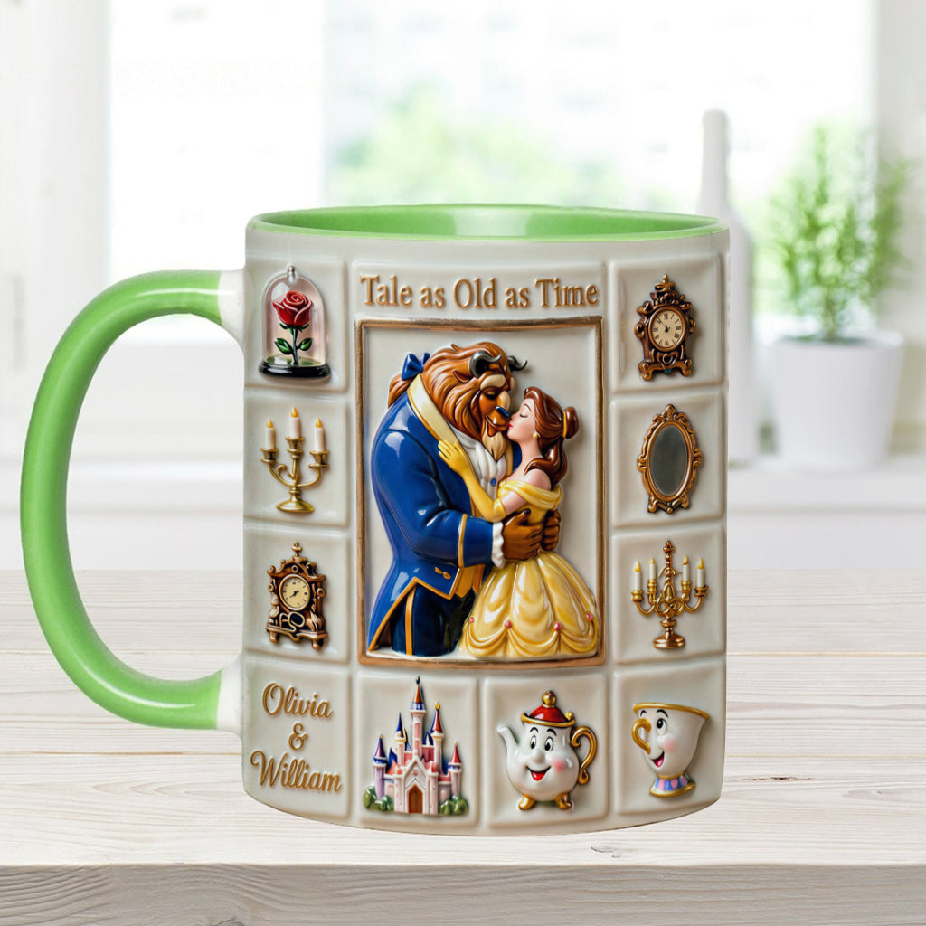 Tale As Old As Time - Personalized Beauty And The Beast Accent Mug