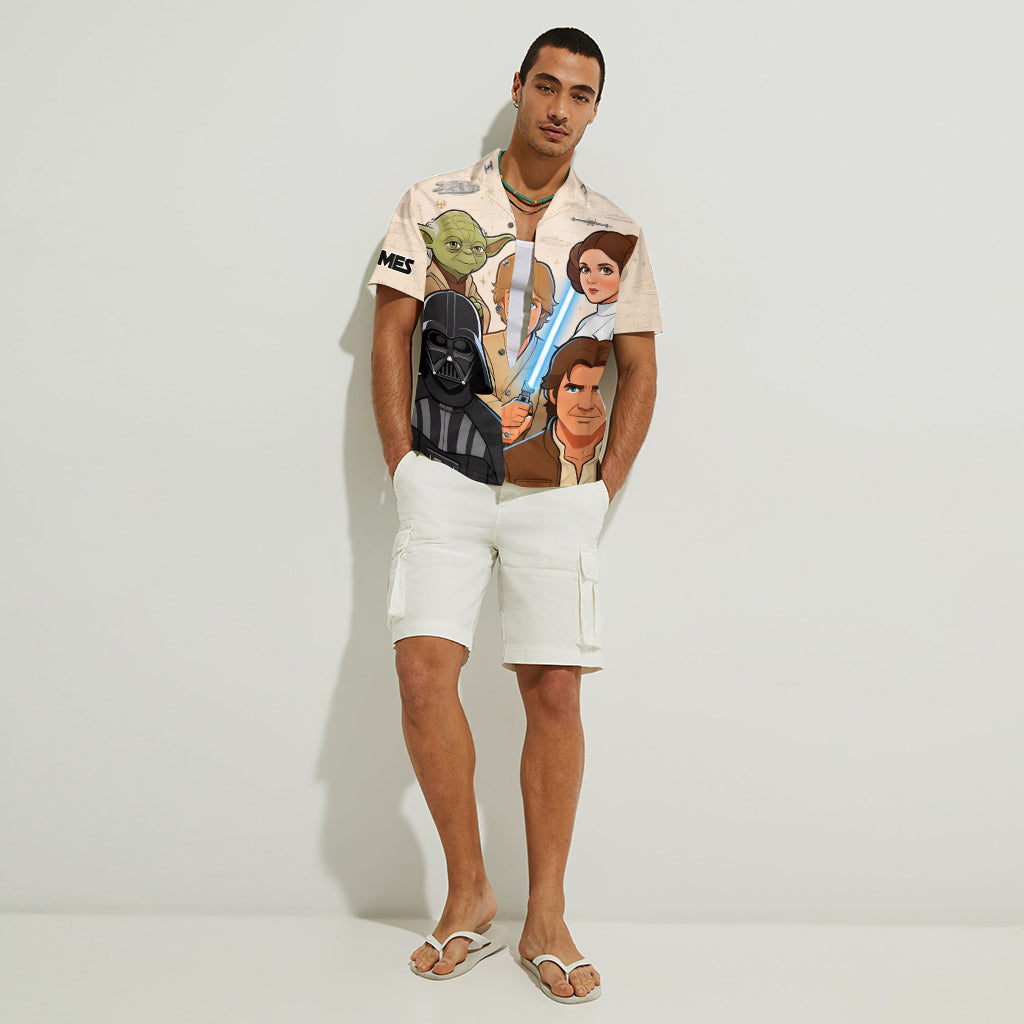 Space Fan Summer - Personalized The Force Hawaiian Shirt