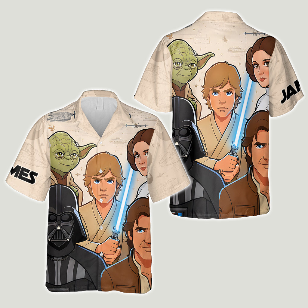 Space Fan Summer - Personalized The Force Hawaiian Shirt