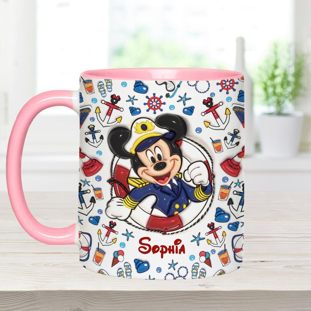Family Cruise Trip - Personalized Mouse Accent Mug