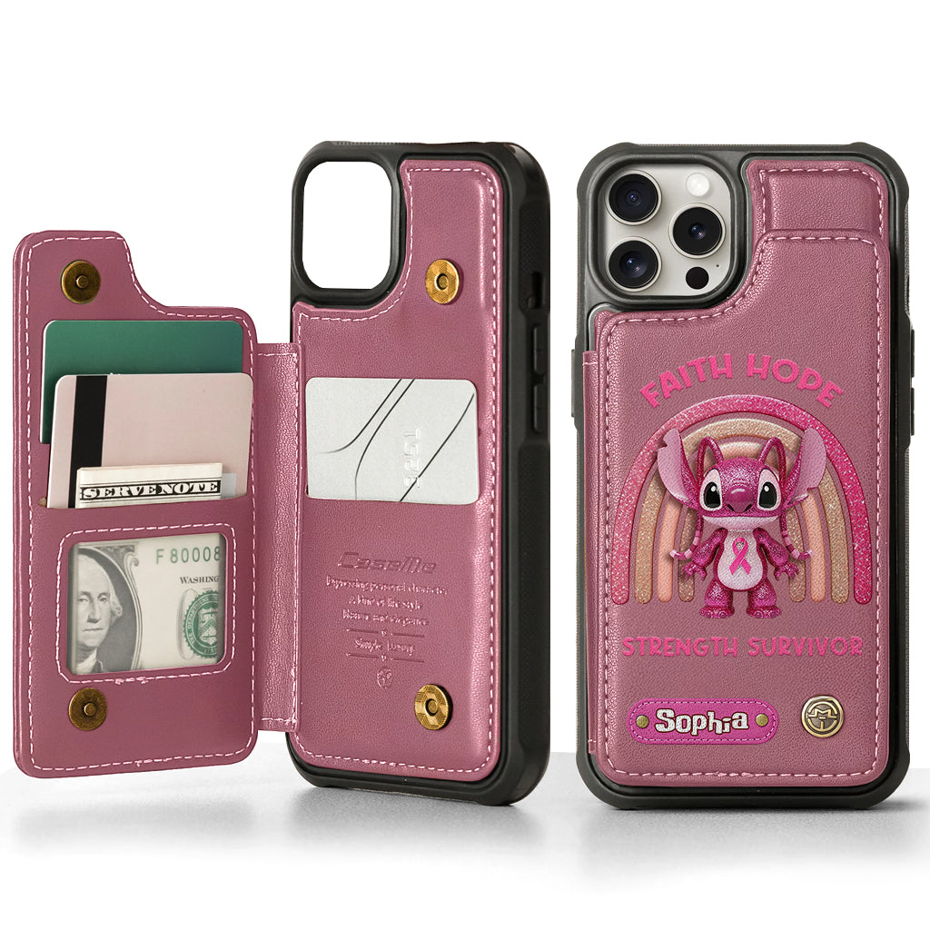 Faith Hope Love - Personalized Breast Cancer Awareness Wallet Phone Case