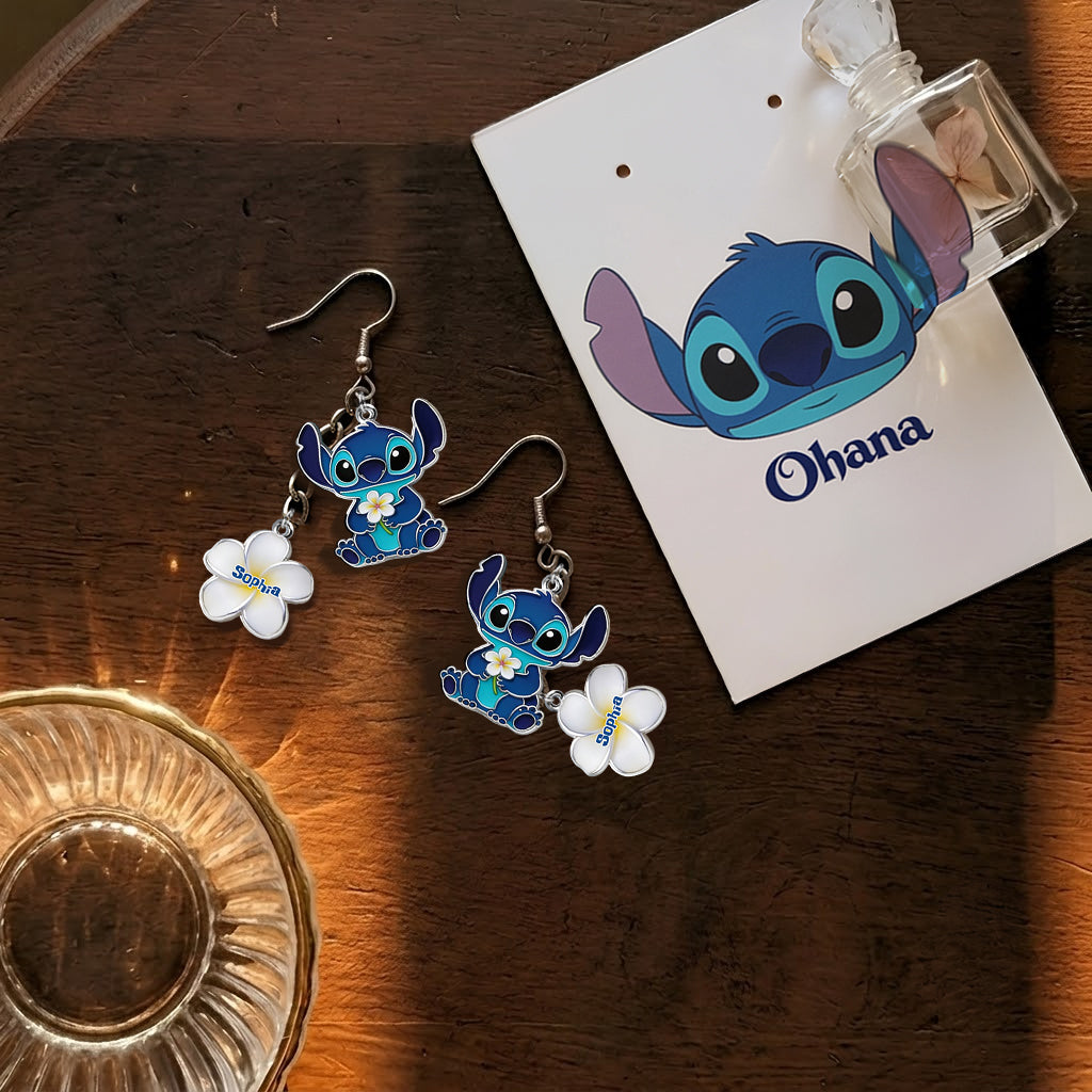Ohana - Personalized Ohana Earrings With Card