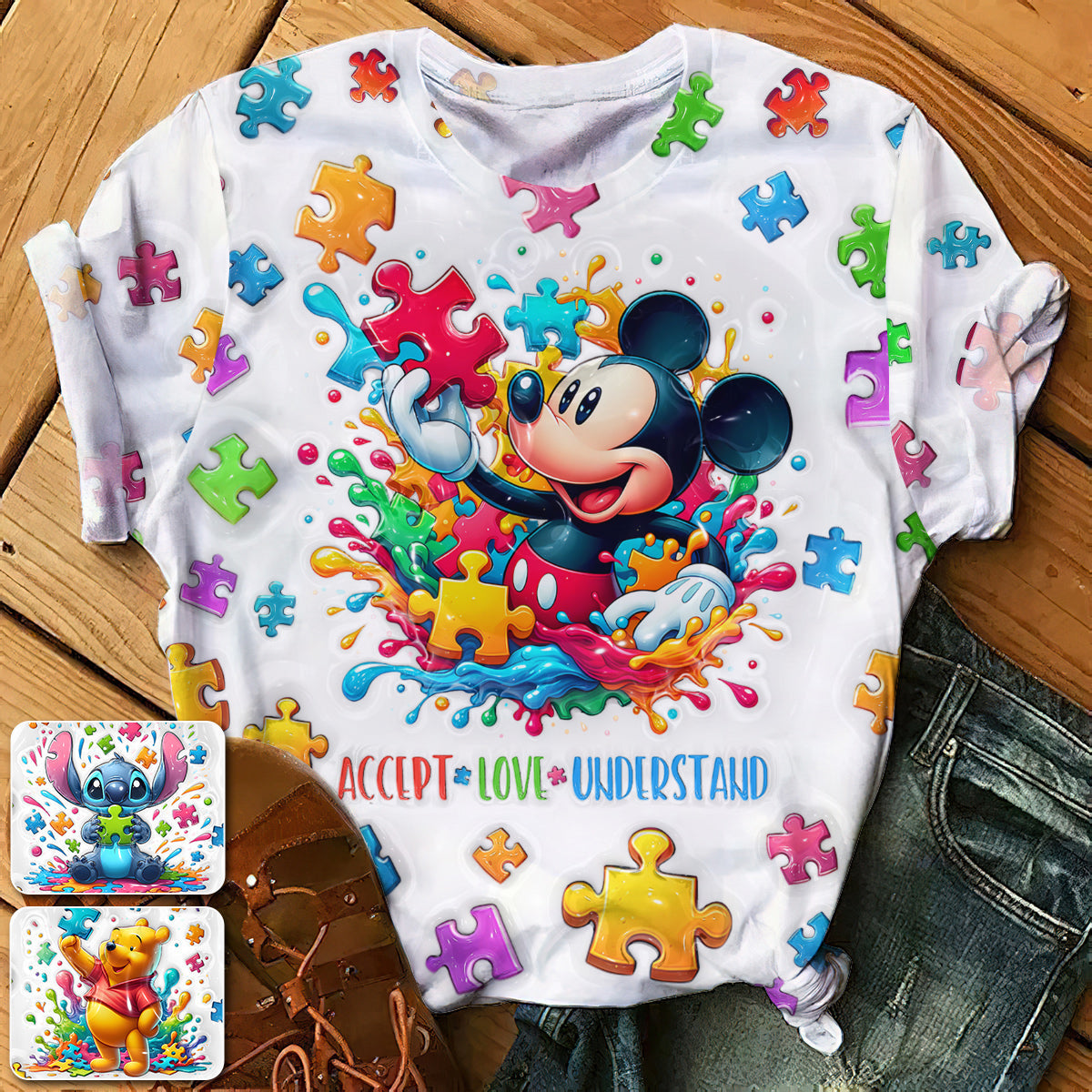 Accept Love Understand - Personalized Autism Awareness All Over Shirt