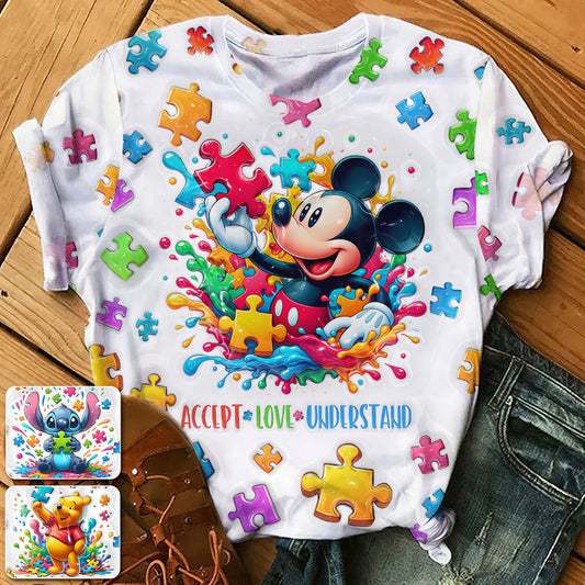 Accept Love Understand - Personalized Autism Awareness All Over Shirt