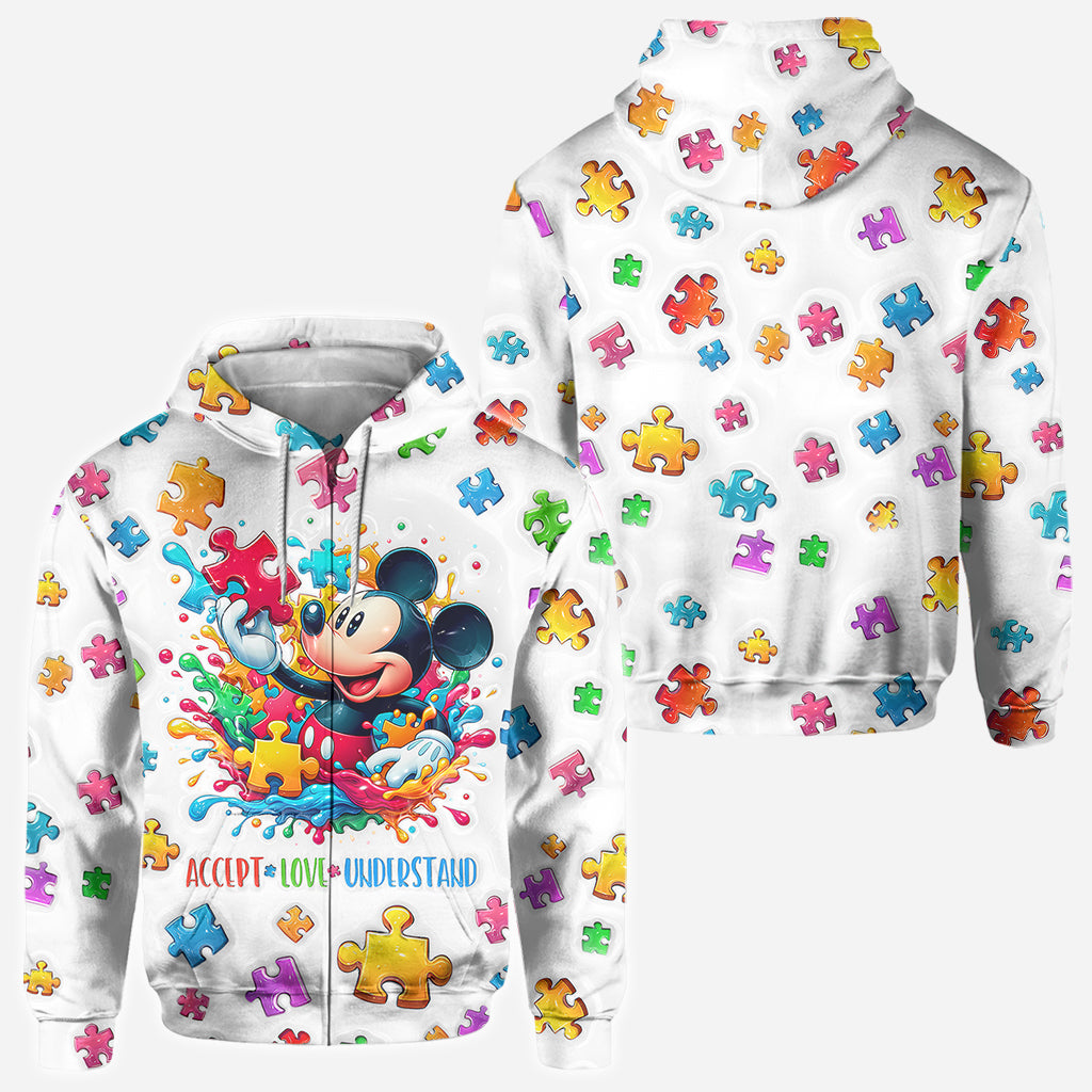 Accept Love Understand - Personalized Autism Awareness All Over Shirt