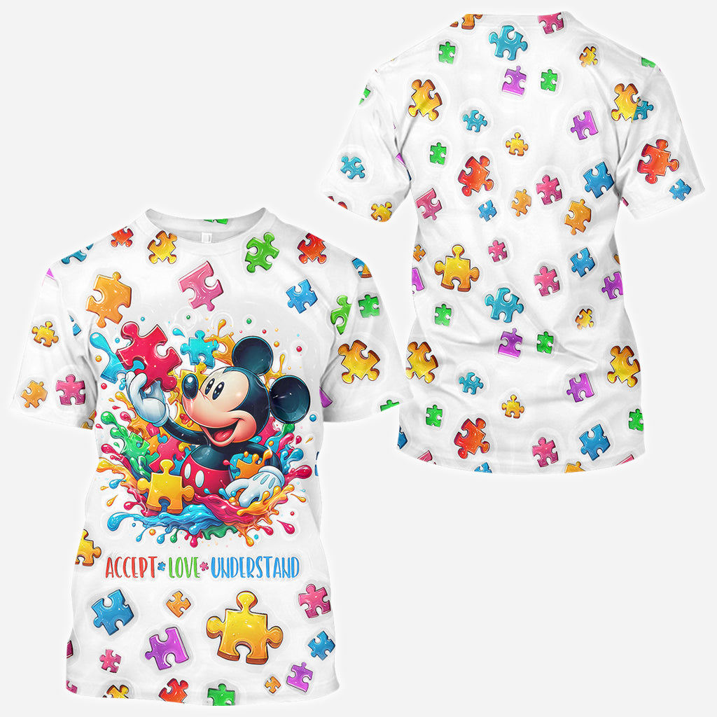 Accept Love Understand - Personalized Autism Awareness All Over Shirt